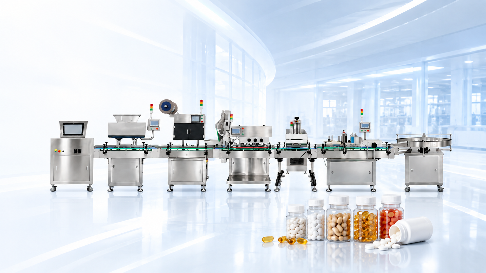 RUIYI pharmaceutical counting machinery and automatic bottling line