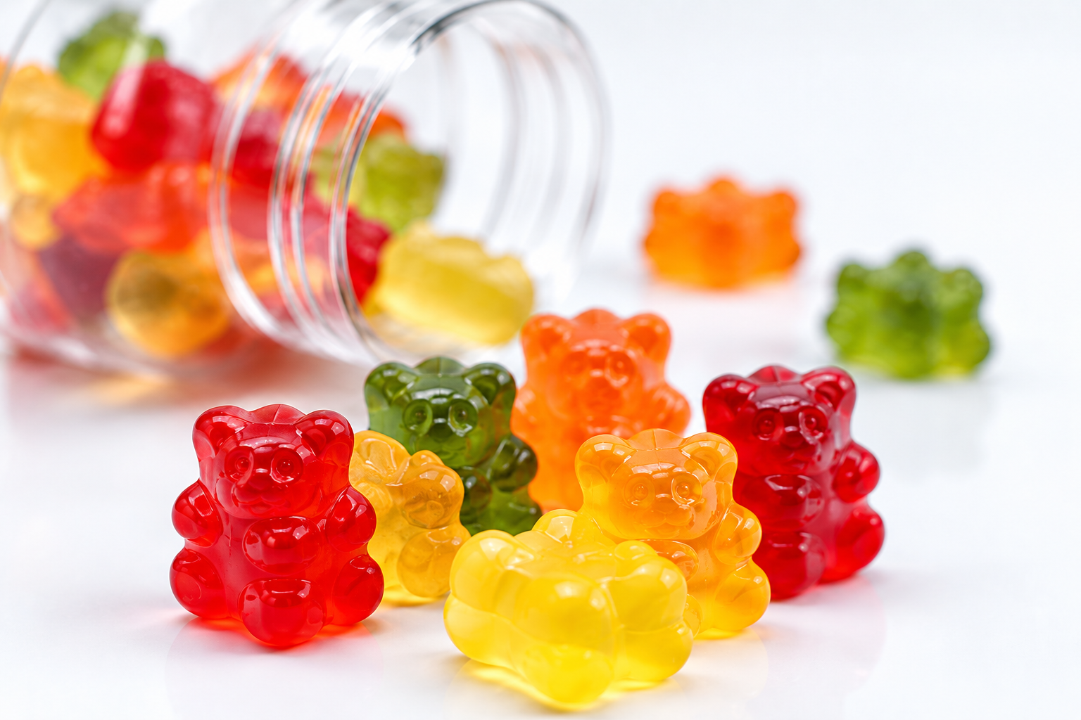 Gummies for automatic counting and bottling