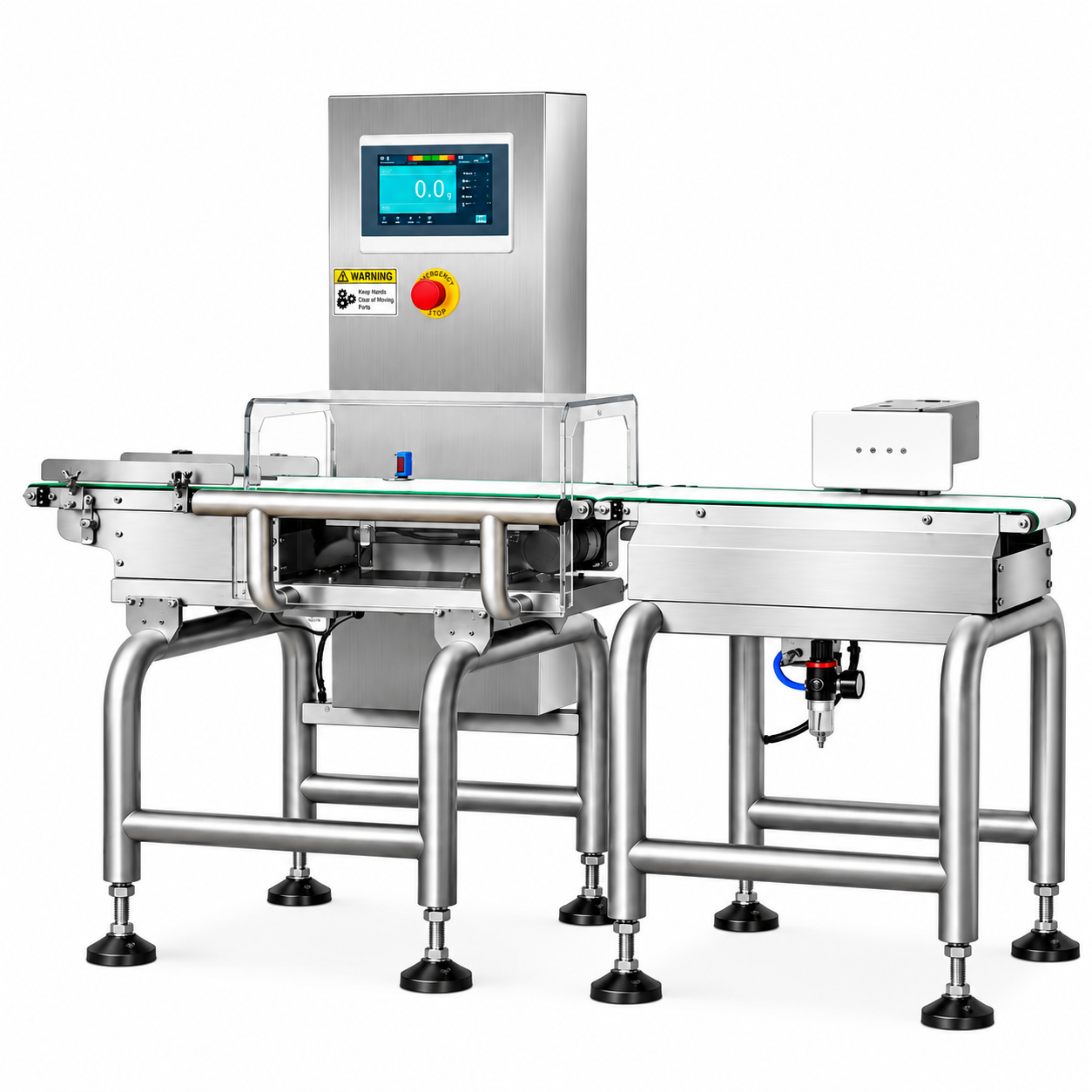 RUIYI Automatic Checkweigher with Touchscreen and Pusher Reject System